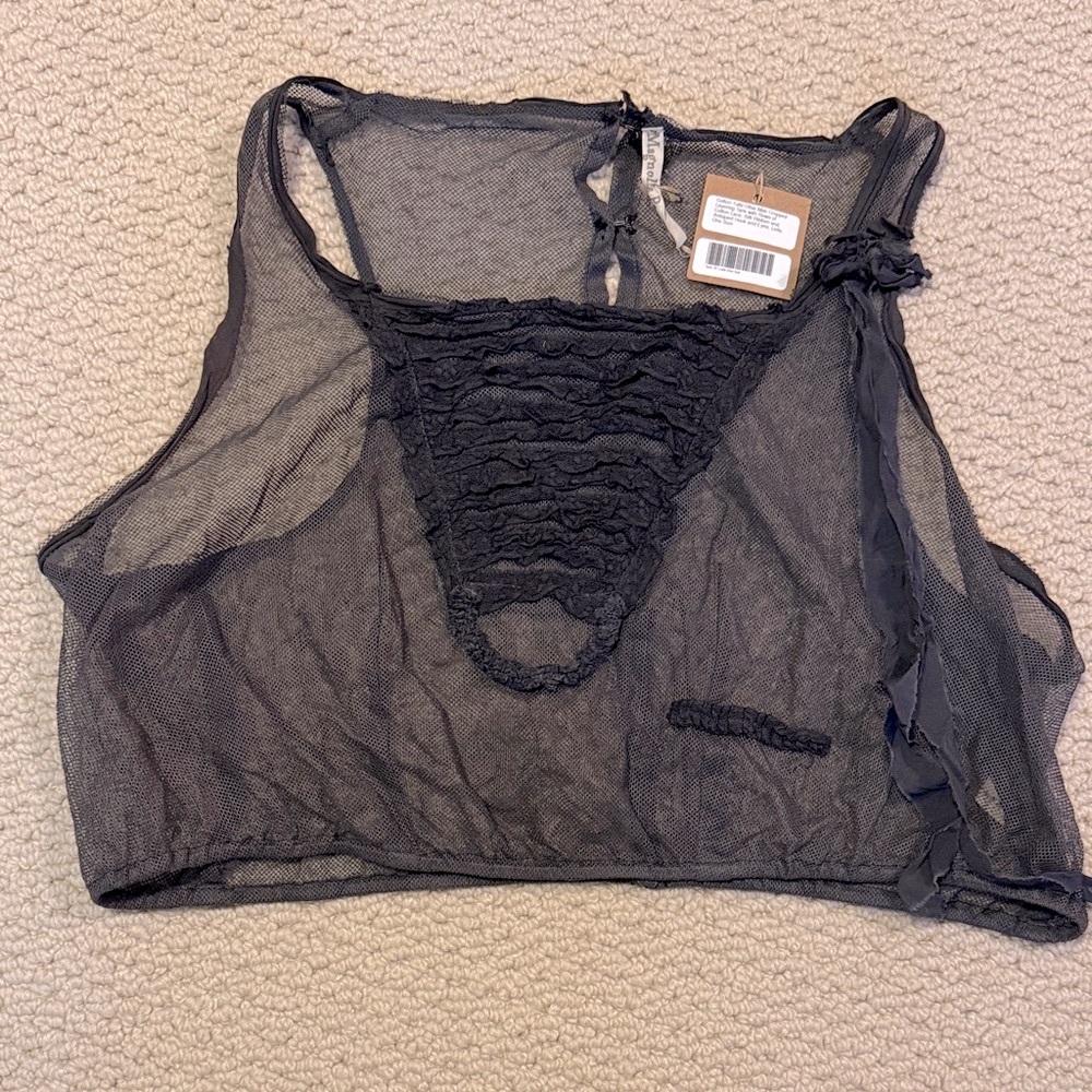 RARE EARLY Magnolia Pearl Olive Mae Tulle Layering Tank Leila (Ozzy) NWT